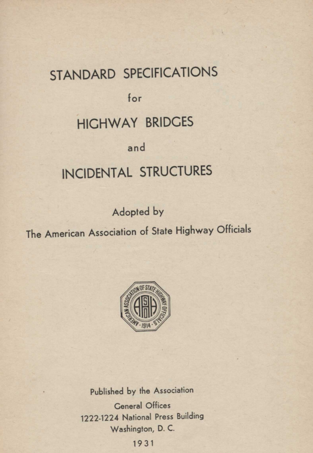 Standard Specifications for Highway Bridges and Incidental Structures.
