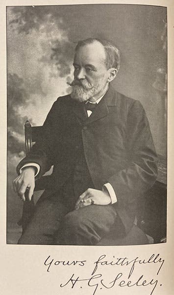 Portrait of Harry Govier Seeley, photograph, undated, in Geological Magazine, dec. 5, vol. 4, plate 12, p. 241, 1907 (Linda Hall Library)