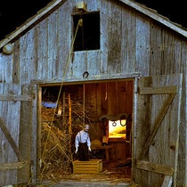 Barn, diorama by Frances Glessner Lee, ca 1944-48, on display at the Renwick Gallery, 2017-18, Office of the Chief Medical Examiner, Baltimore, Maryland (americanart.si.edu)