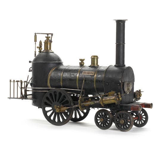 Model of the Norris locomotive Hercules, built ca. 1840 in England, sold at auction at Bonham’s, July 19, 2008 (bonhams.com)