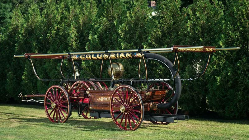 Button hand pumper, the “Columbian,” built 1868, sold at auction, 2012, for $115,500, RM Auctions/Sotheby’s (rmsothebys.com)