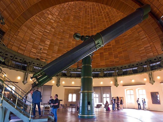 The Great Double Refractor at Potsdam Astrophysical Observatsory, installed by Hermann Vogel in 1899 (Wikimedia commons)