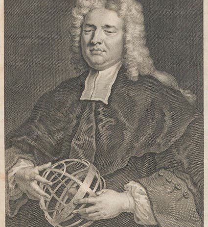 Portrait of Nicholas Saunderson, engraved frontispiece to his The Elements of Algebra, vol. 1, 1740 (Linda Hall Library)