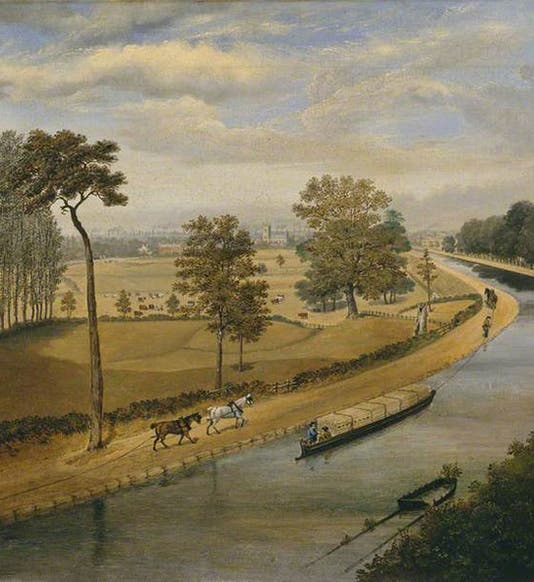 Bridgewater Canal from Dr. White’s Bridge, by Stephen Parlby, oil on canvas, 1857, Manchester Art Gallery (artuk.org)
