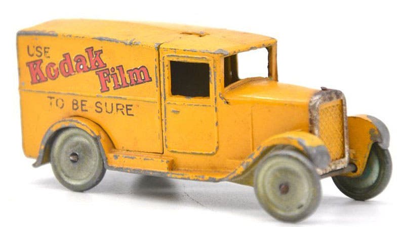 An original Dinky Toy truck from 1934, a die-cast Kodak delivery van, sold recently at auction (bbc.com)