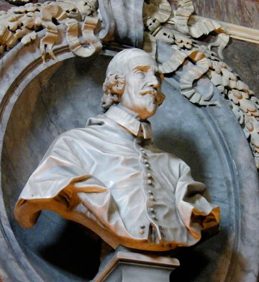 Michelangelo Ricci, sculpted portrait bust over his grave, San Francesco a Ripa, Rome (romapedia.blogspot.com)