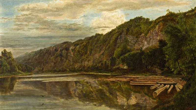 Palisades at Nockmixon, oil on canvas, by Thomas Proudley Otter, 1875, Michener Art Museum, Doylestown, Pennsylvania (michenerartmuseum.org)