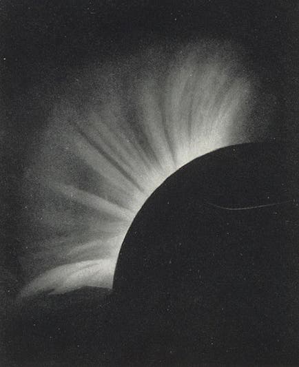 The solar corona observed on May 18, 1901, based on a photographic by Annie Maunder, in Annie and Edward Maunder, <i>The Heavens and Their Story</i>, 1908 (Linda Hall Library)