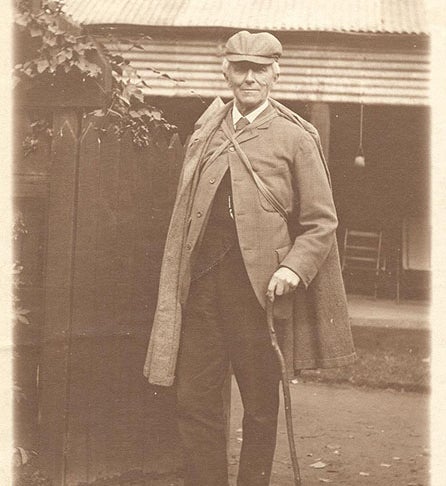 Joseph Bell in deerstalker hat and cloak, photograph, undated (Library &amp; Archive at Surgeons' Hall/Royal College of Surgeons of Edinburgh) 