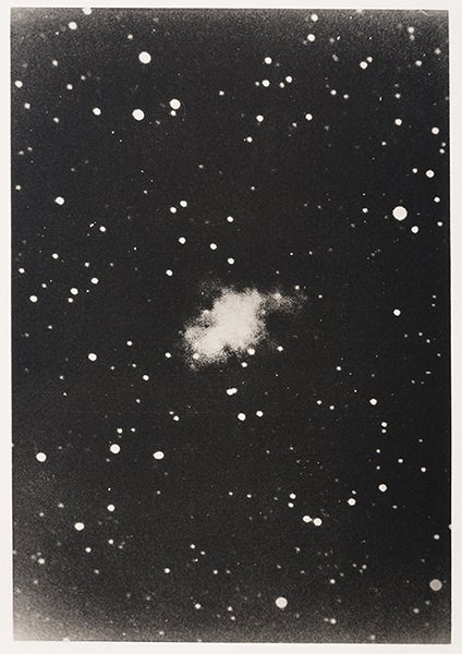 Crab nebula, photograph, from Isaac Roberts, Selection of Photographs of Stars, Star-Clusters, and Nebulae. 1893-99 (Linda Hall Library)