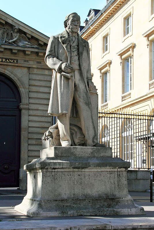 Statue of Claude Bernard in front of the College de France, Paris (parisrues.com)
