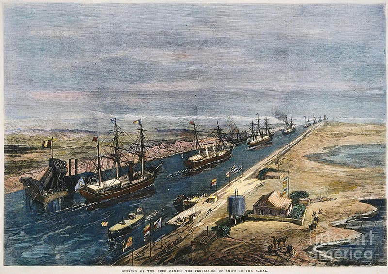 Opening of the Suez Canal, painting, 1869 (fineartamerica.com)