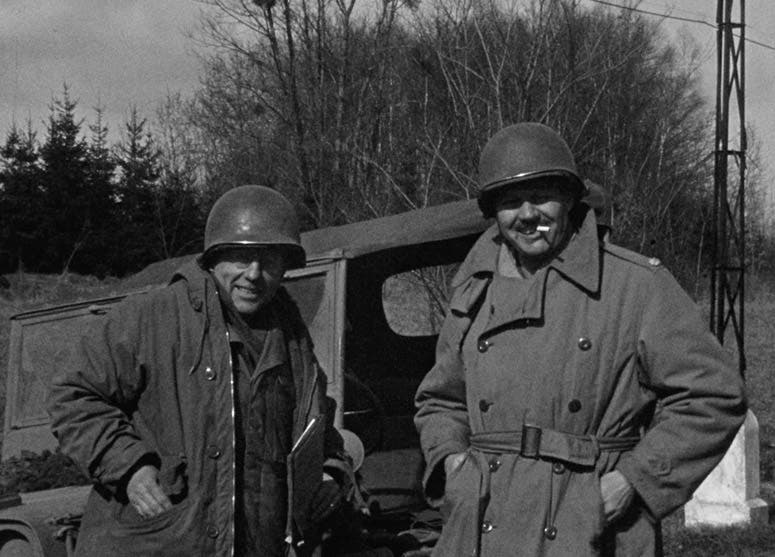 Boris Pash (left) and unidentified U.S. Army officer, photograph, undated but ca 1944, Hoover Institution (hoover.org)