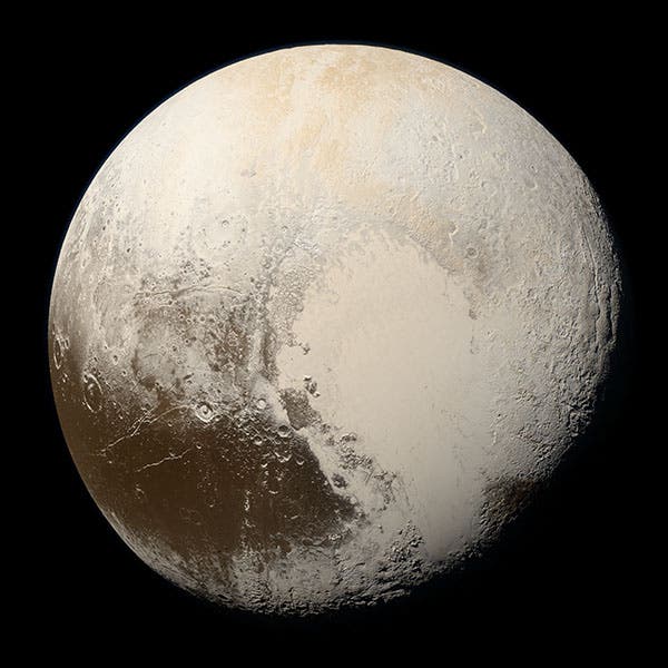 Pluto, imaged by New Horizons, July 14, 2015 (pluto.jhuapl.edu)