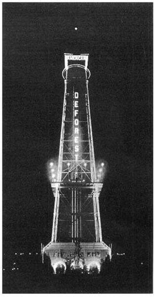 Tower erected by the De Forest Wireless Telegraph Company at the St. Louis World’s Fair in 1904. (Wikipedia)