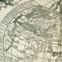 The Mediterranean region, detail of world map, woodcut, Geographicae enarrationis libri octo, by Ptolemy of Alexandria, 1525 (Linda Hall Library)