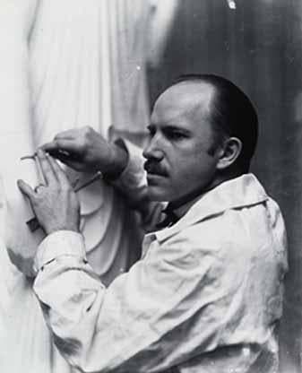 Paul Manship in his studio, photograph, undated, Smithsonian Museum of American Art (americanart.si.edu)