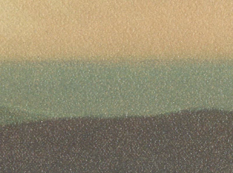 Detail of image just above, showing pebble texture of the paper, chromolithograph after painting by Eduard Pechuel-Loesche, in Untersuchungen über Dämmerungserscheinungen zur Erklärung der nach dem Krakatau, by Johann Kiessling, plate 7, 1888 (Linda Hall Library).