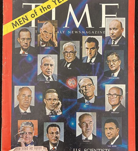 Cover, featuring 15 U.S. scientists as “Men of the Year” for 1960, Time magazine, Jan. 2, 1961 (author’s copy)