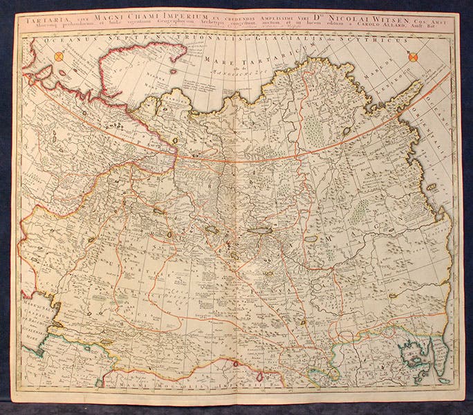 Map of Russia, by Nicolaas Witsen, 1687 (VŐBAM, Stockholm)