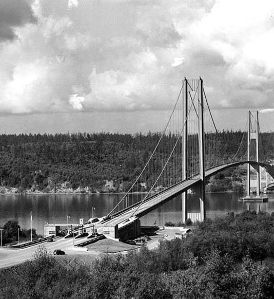 Tacoma Narrows Bridge, just before its opening, photograph, 1940, University of Washington Libraries (digitalcollections.lib.washington.edu)