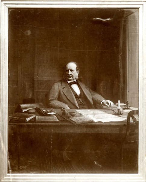 Portrait of François-Jules Pictet at his desk, photograph, before 1872, Bibliothèque de Genève (bge-geneve.ch)