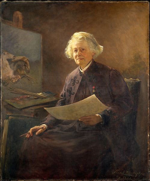 Rosa Bonheur, a portrait by Anna Kumpke, oil on canvas, 1898 (Metropolitan Museum of Art)