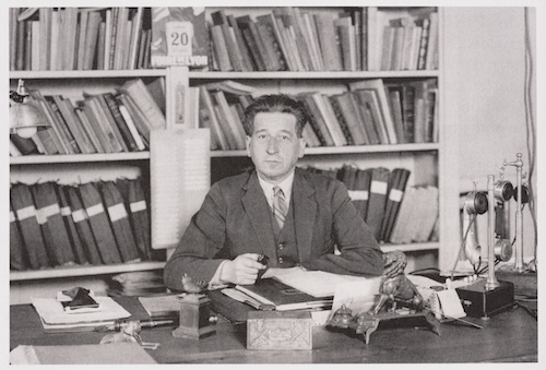 Edmond Locard at his desk. Image source: Yount, Lisa. Forensic Science: From Fibers to Fingerprints. Chelsea House, 2007. View Address