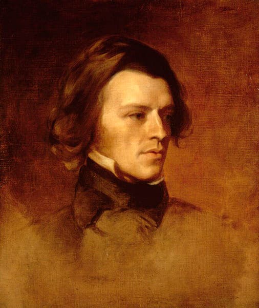 Alfred Lord Tennyson, oil portrait by Samuel Laurence and Edward Burne-Jones, ca 1840 (National Portrait Gallery, London)