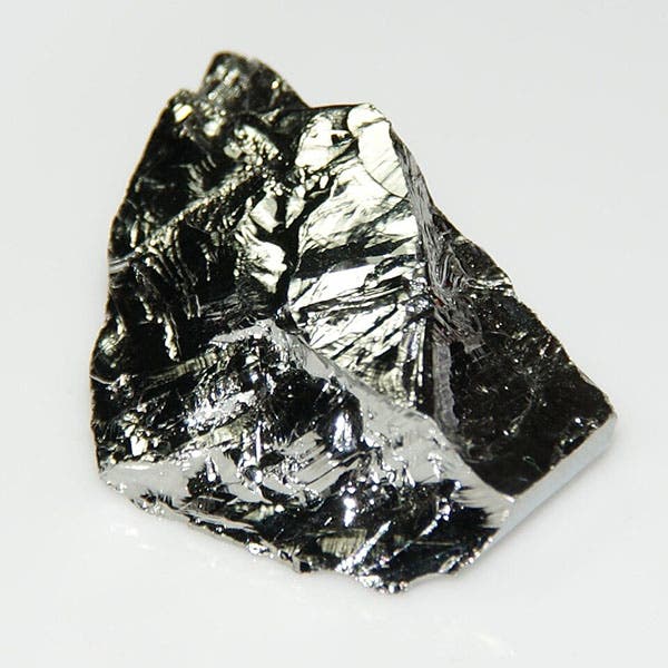 The metal germanium, the 32nd element, atomic weight 72.63, discovered by Clemens Winkler in 1886 (Wikimedia commons)