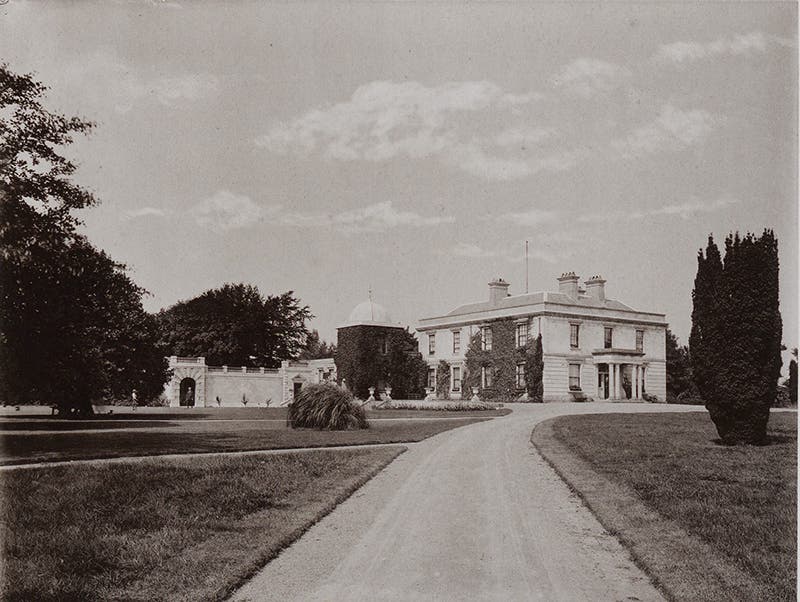 Daramona House and the Observatory, Westmeath, Ireland, frontispiece collotype, in William E. Wilson, Astronomical and Physical Researches, 1900 (Linda Hall Library)