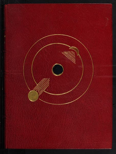 Tooled binding, library’s copy of Sphaera mundi, by Johannes de Sacrobosco, publ. by Octavius Scotus, 1490 (Linda Hall Library)