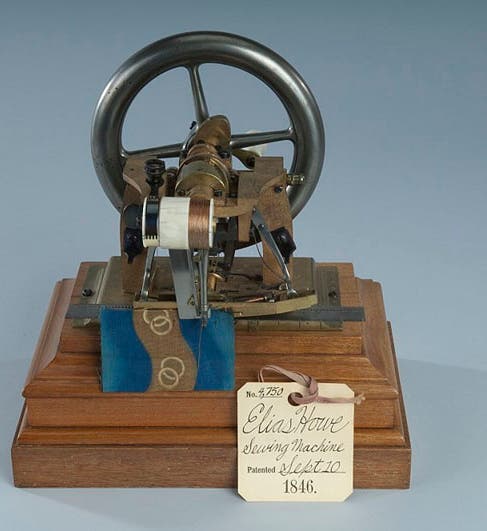 Patent model of his sewing machine that accompanied Elias Howe’s patent application of 1846, Smithsonian Institution (si.edu)