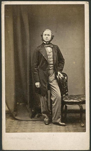 Portrait of a younger, beardless Gustav Kirchhoff, carte de visite, late 1850s? (sciencemuseumgroup.org.uk)