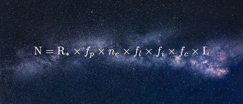 An especially nice modern version of the Drake Equation, framed against the Milky Way (cantorsparadise.com)