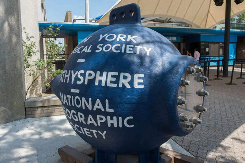 The original Bathysphere, designed by Otis Barton, on display at the New York Aquarium, Coney Island (New York Aquarium)