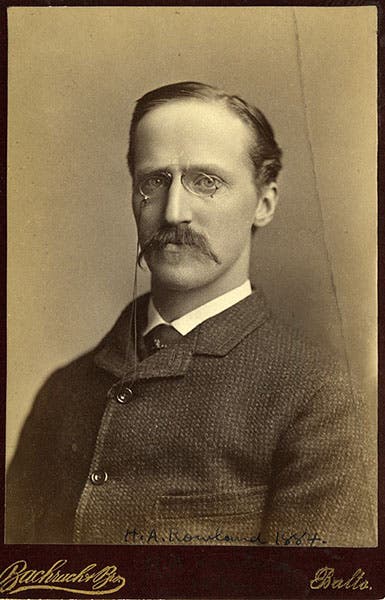 Portrait of Heny A. Rowland, undated photograph, Johns Hopkins libraries (library.jhu.edu)