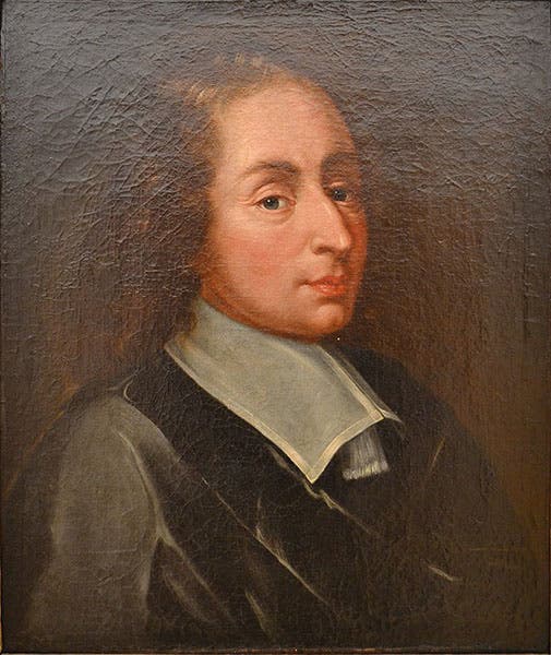 Portrait of Blaise Pascal, oil on canvas by an unknown artist, ca 1670, Musée d'Art Roger-Quilliot, Clermont-Ferrand (Wikimedia commons)