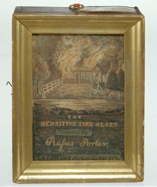 Patent model for a fire alarm invented by Rufus Porter (Hagley Museum and Library)