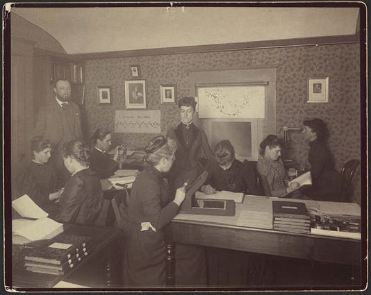 The women computers of Harvard College Observatory, photo, 1891; see detail below (Harvard University Archives, courtesy of Tom Fine)