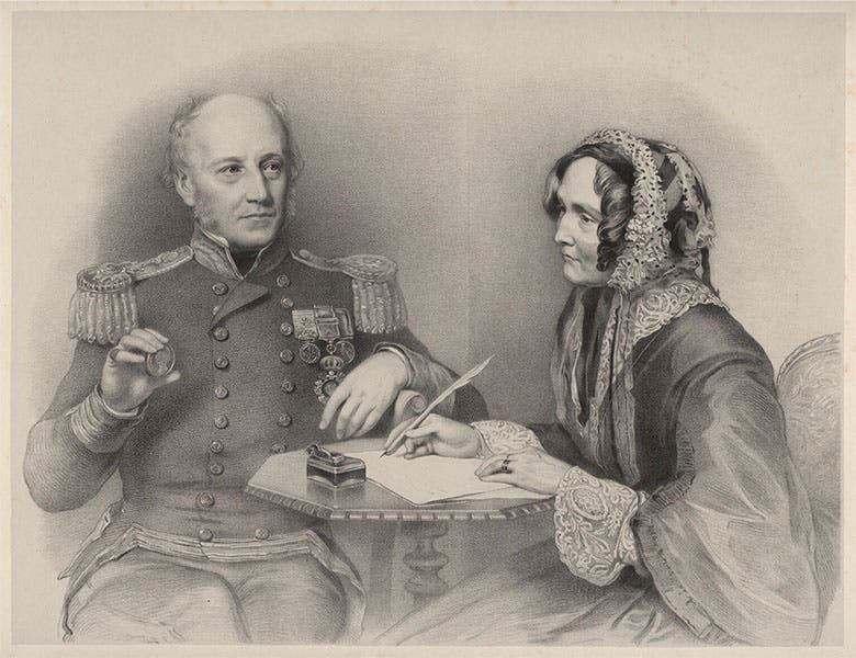 Portrait of William H. and Annarella Smyth, lithograph, ca 1844 (National Portrait Gallery, London)