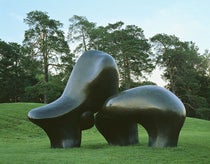 Sheep Piece, bronze sculpture by Henry Spencer Moore, cast 1, 1971-72, Donald J. Hall Sculpture Park, Nelson-Atkins Museum of Art, Kansas City, Mo. (art.nelson-atkins.org)