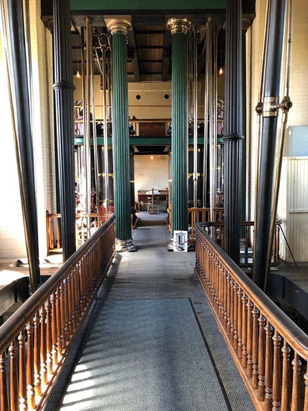 One of the balconies in the pump house of the Hamilton Waterworks, showing the neoclassical balusters designed by Thomas Keefer, photo by Kevin, Day Trip Hour (daytripinanhour.com)