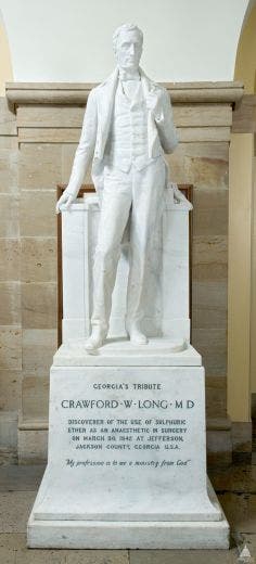 Statue of Crawford Long, National Statuary Hall, Washington, D.C., sculpted by J. Massey Rhind, 1926 (Architect of the Capitol)
