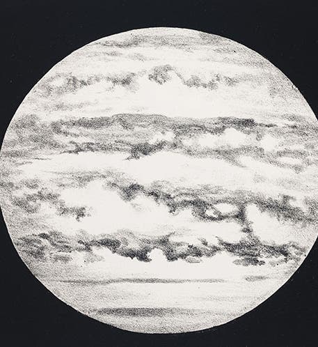 View of Jupiter from Alta Vista Observatory, from Smyth, <i>Report on the Teneriffe Experiment</i>, 1858 (Linda Hall Library)