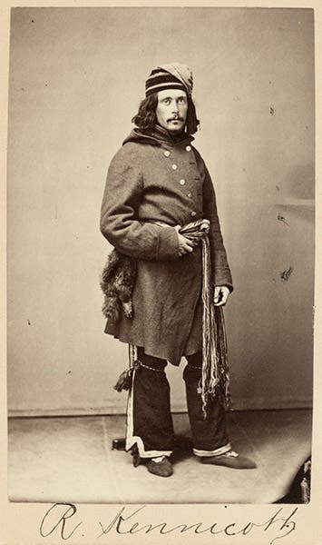 Another portrait of Robert Kennicott, this one a full standing field portrait, with native leggings, National Portrait Gallery, Smithsonian Institution (si.edu)
