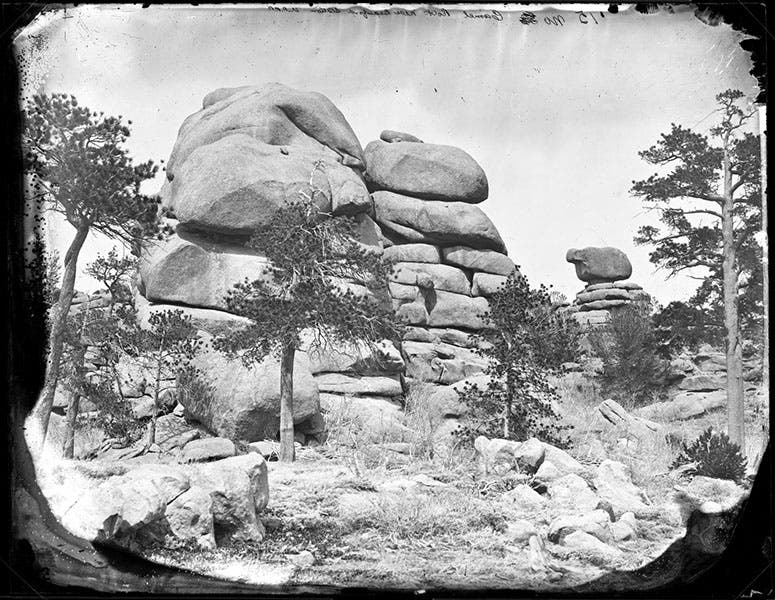 Camel Rock near Beauford Station, Wyoming?, imperial collodion glass plate negative, by Andrew J. Russell, 1868, Oakland Museum of California (collections.museumca.org)