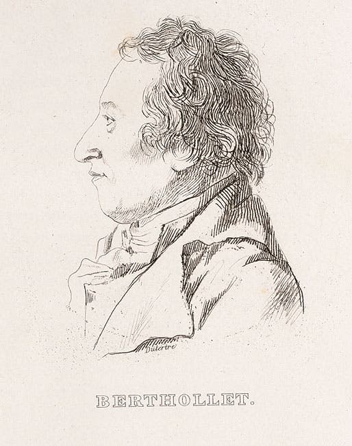 Claude-Louis Berthollet (1748-1822) was a chemist, and one of the three senior scientists of the expedition.