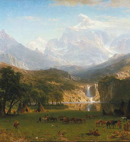 <i>The Rocky Mountains, Lander’s Peak</i>, oil painting by Albert Bierstadt, 1863 (Metropolitan Museum of Art)