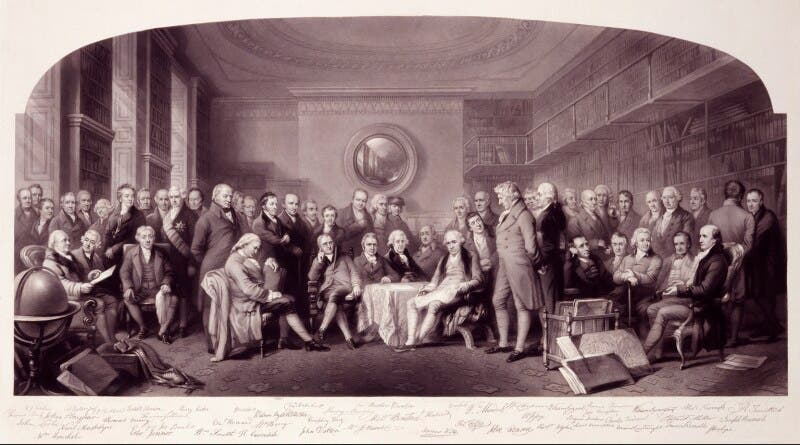 Distinguished Men of Science, 1807-8, engraving, 1862 (National Portrait Gallery, London)